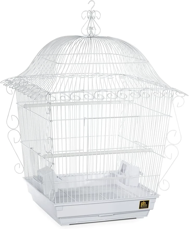Secure Prevue Pet Products Jumbo Scrollwork Bird Cage 220W White 18-Inch by 18-Inch Expertly Made
