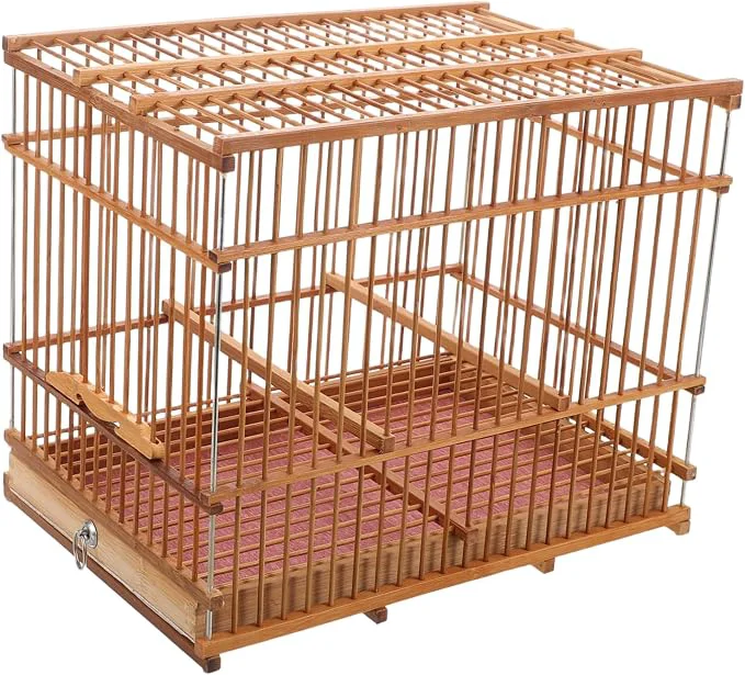 Elegant Lightweight Bird Cage Portable Woven Bird Carrier Pure