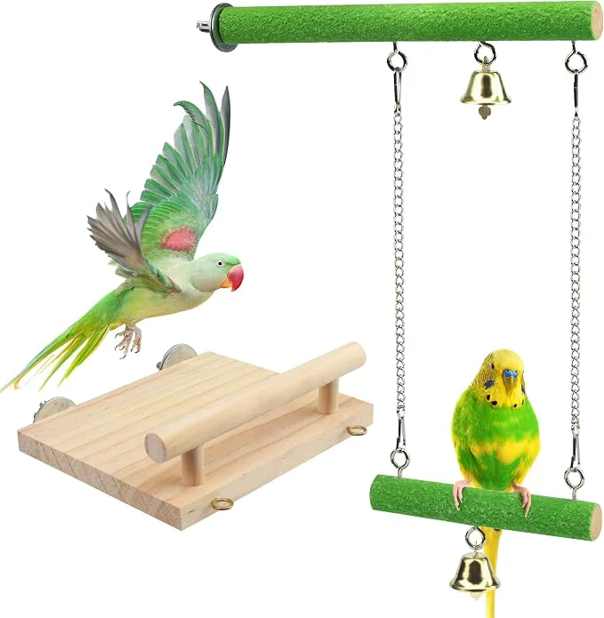 Innovative Bird Perches for Cage Natural Wood Platform Bird Swing Bird Perch Stand Paw Proven
