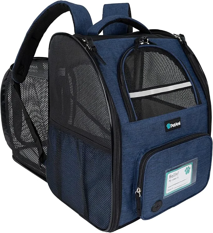 First-Class PetAmi Dog Cat Backpack Carrier Expandable Pet Carrier Backpack Traditional