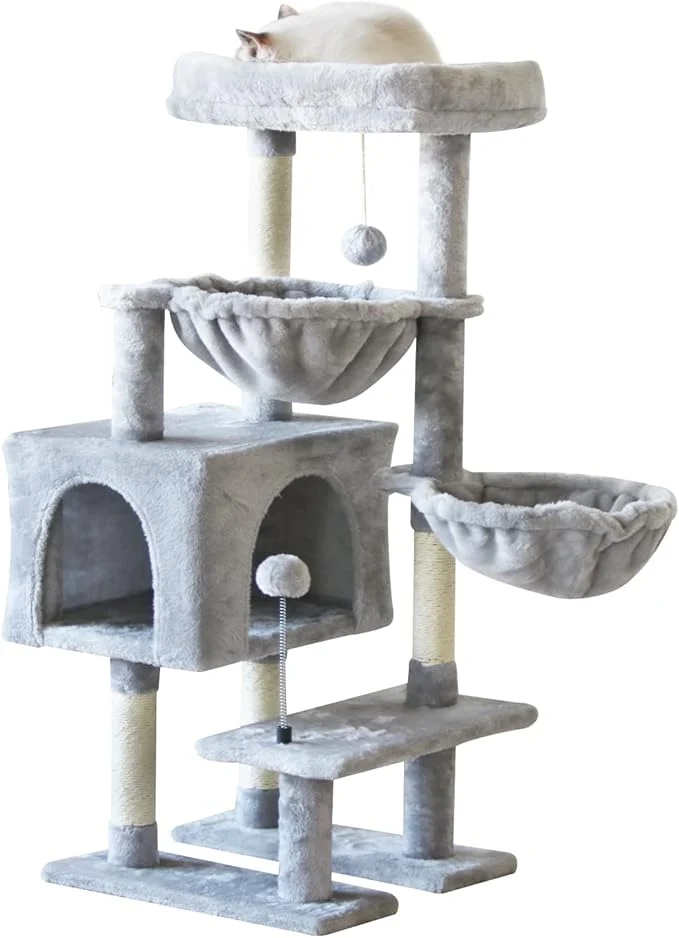 Sophisticated KIYUMI Cat Tree Cat Tower Condo Top-Quality