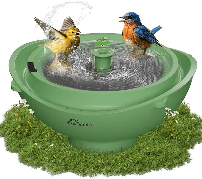 Specialty Solar Bird Bath with Fountain and Battery Backup 3-in-1 Hanging or Innovative