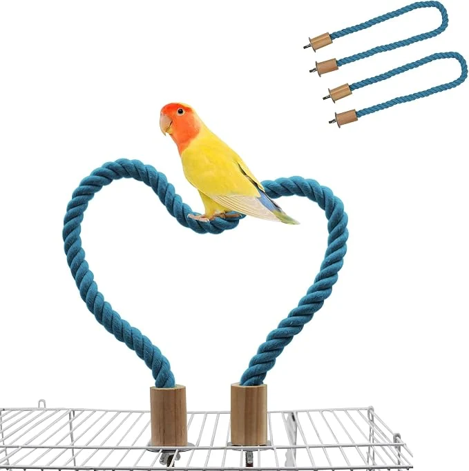Trusted 2 Pack Rope Perch Cage Stand Pole Accessories Climbing Toy Recyclable