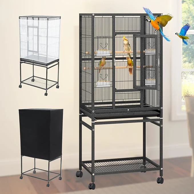 High-Performance YINTATECH 53 inches Bird Cage Seed Catcher Birdcage Cover Bird Cages Comfortable