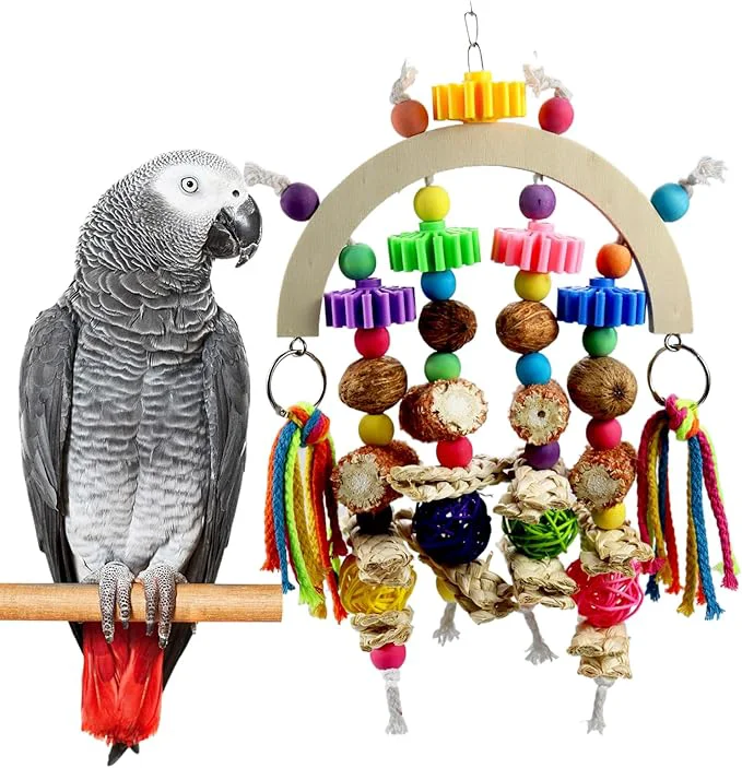 Solid Bird Toys - Natural Corncob Wood Mango Chew Toys Luxury