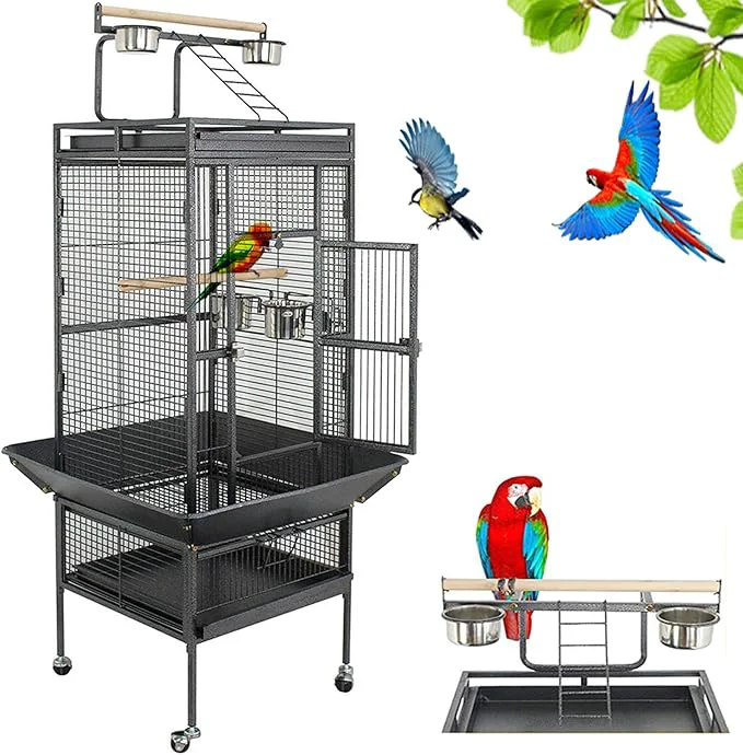Contemporary Nova Microdermabrasion 61 Inches Large Bird Cage Play Top Parrot Cockatiel Recyclable