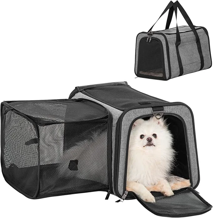 High-Performance Petsfit 19 X12 X12 Expandable Pet Carrier Square Expansion Reduces Pet Comfortable