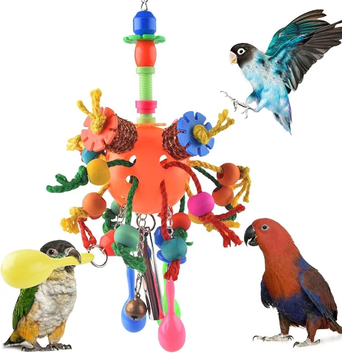 Quality KATUMO Bird Toys Parrot Toys Parakeet Foraging Shredder Hanging Toys Bird Ball Practical