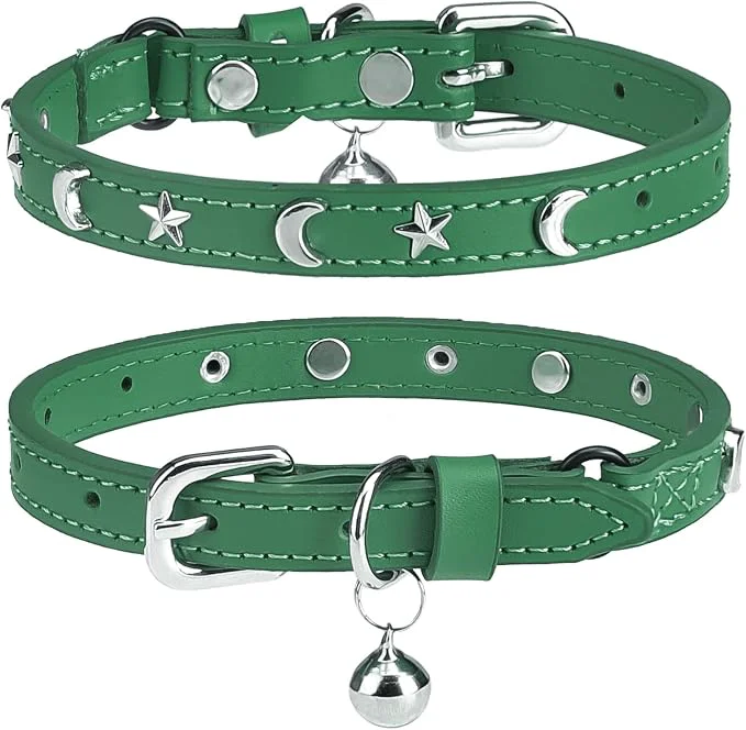 Clean Leather Cat Collars for Boy Girl Cats Soft