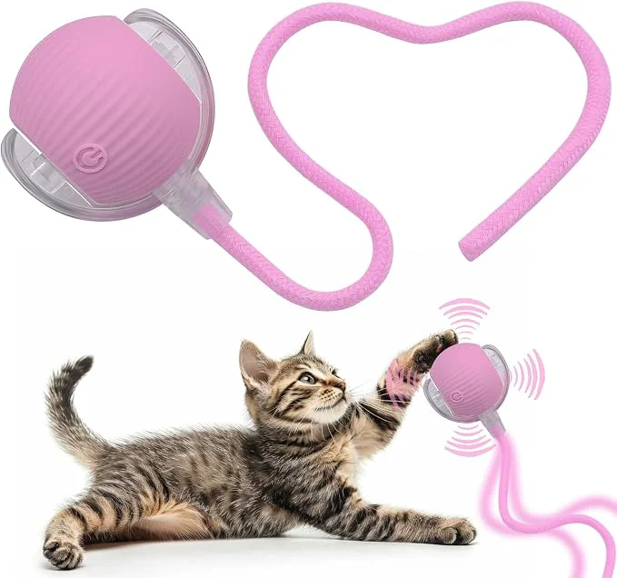Sustainable Interactive Cat Dog Toy Ball Indoor Small Automatic Moving Smart Rolling Fun Natural