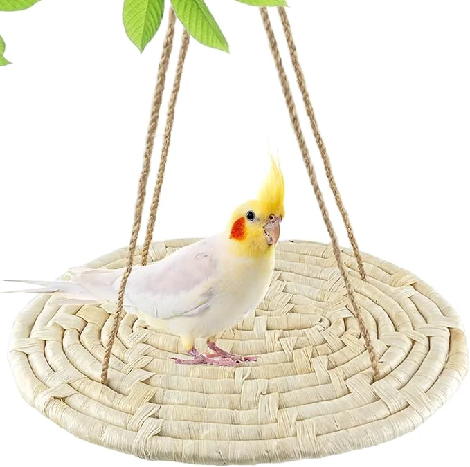 Original Design FlidRunest Bird Swing Hammock Bed Natural Corn Woven Parrot Hammock Swing Mat Certified