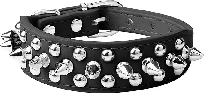 Specialty Spiked Dog Collar Soft Pu Leather Mushrooms Rivet Spike Studded Puppy Fast