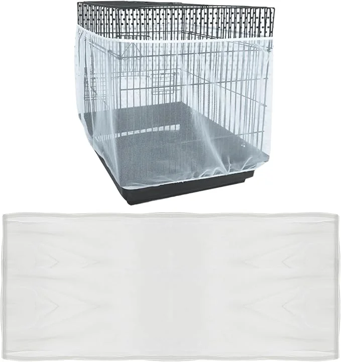 Casual Adjustable Birdcage Seed Feather Catcher Bird Cage Net Cover Soft Skirt Guard Responsible