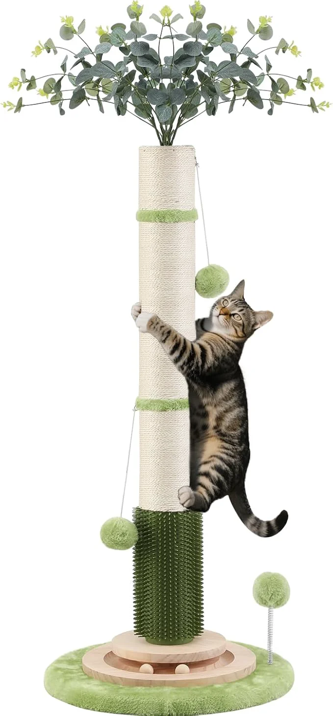 Top-Quality 45'' Tall Cat Scratching Post 3.5Inch Diameter Sisal Rope Scratching Post Versatile