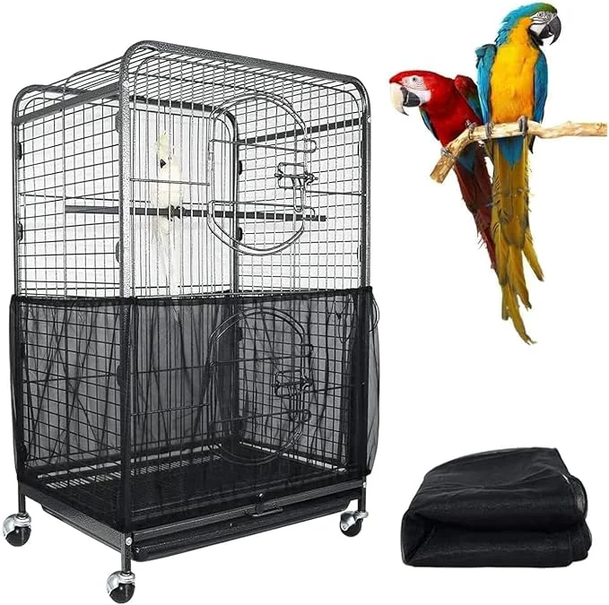 Stylish ASOCEA Extra Large Bird Cage Seed Catcher Guard Universal Birdcage Cover Nylon Safe