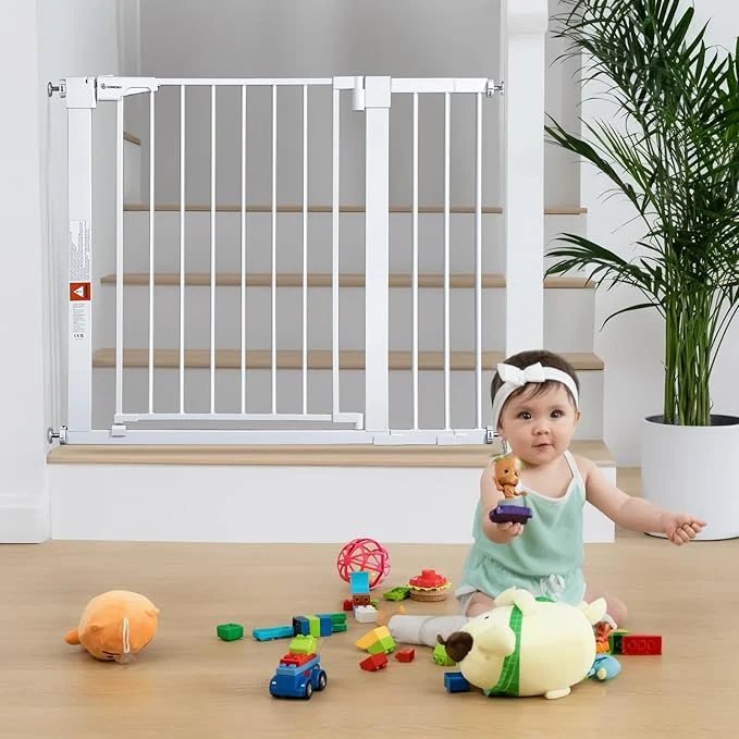 Authentic COMOMY 30 Tall Baby Gate for Stairs Doorways Fits Openings 29.5 to 40.5 Wide Quality