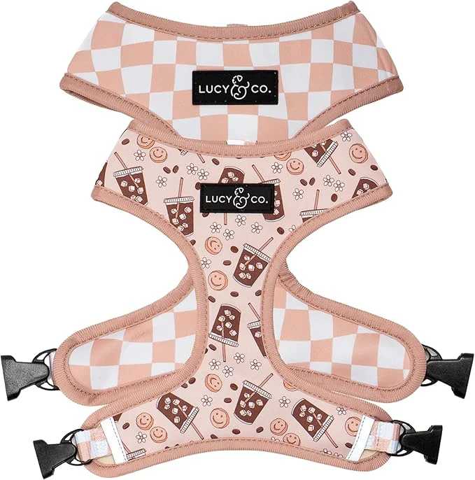 Consistent Lucy Co. Cute Reversible Dog Harness Walking Halter Clean