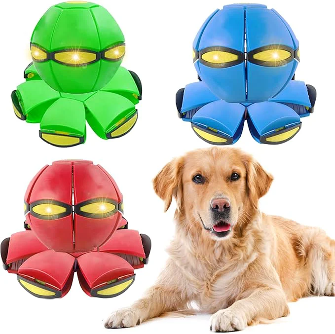 Certified 3PCS Dog Flying Disc Toy Functional
