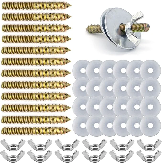 Stylish 12 Sets Bird Cage Screws Bird Perch Stand Platform Accessories 24 Washers 12 Long-Lasting