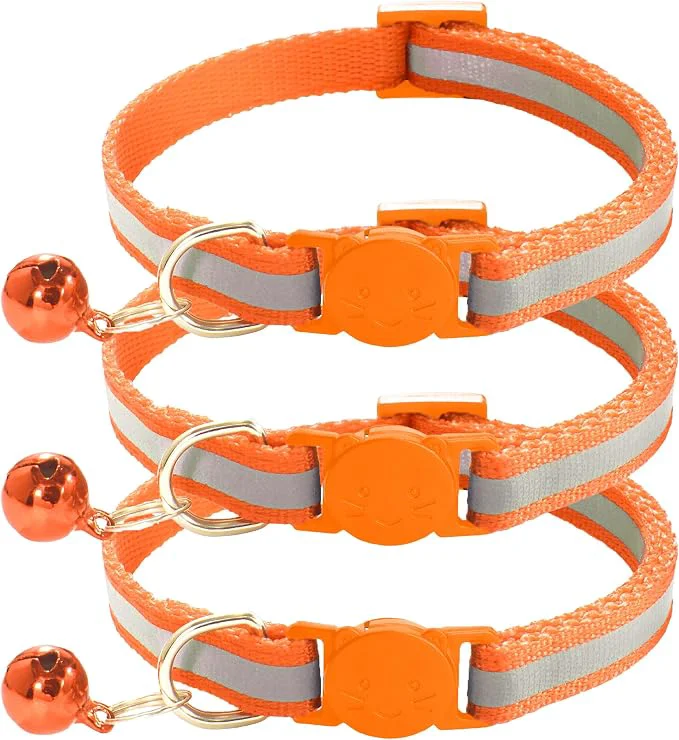 World-Class 3 Pack Reflective and Breakaway Cat Collars Outstanding