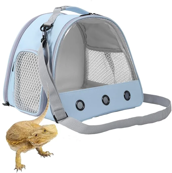 High-Grade Bearded Dragon Travel Carrier Lizards Cage Small Animal Bag Optimized