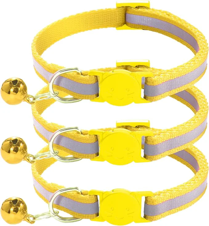 Relaxed 3 Pack Reflective and Breakaway Cat Collars Convenient