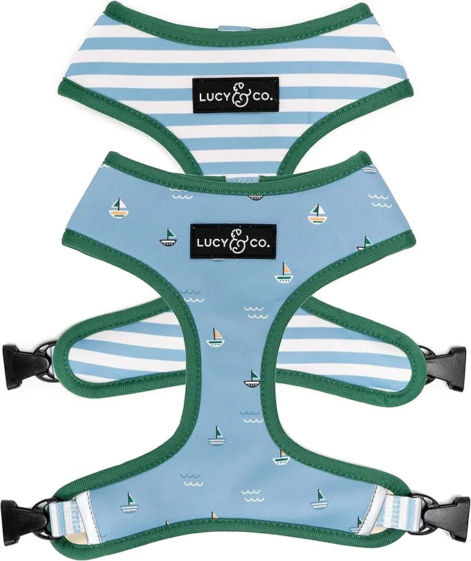 Functional Lucy Co. Set Sail Reversible Harness Walking Halter Clean