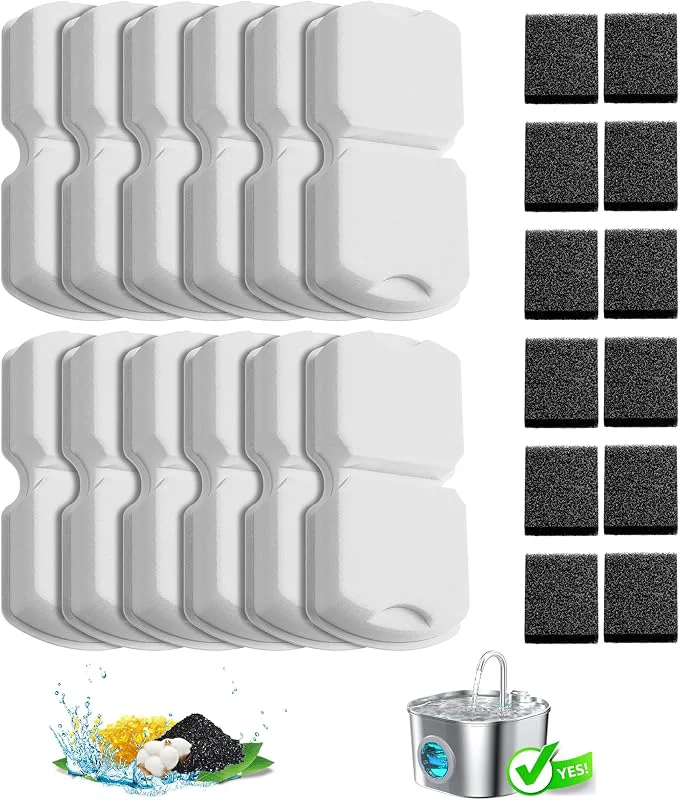 Soft Cat Water Fountain Filters 12Pack Pet Fountain Filter of 12 Carbon Selected