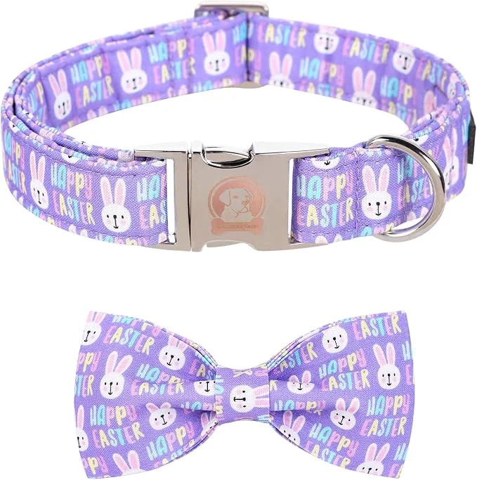 Verified MR. CHUBBYFACE Easter Dog Collar Rabbit Puppy Collar User-Friendly