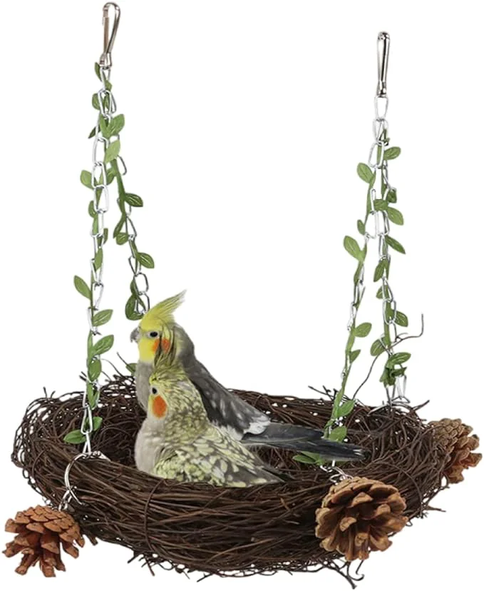 Luxury Natural Rattan Nest Small Medium Large Bird Swing Reliable
