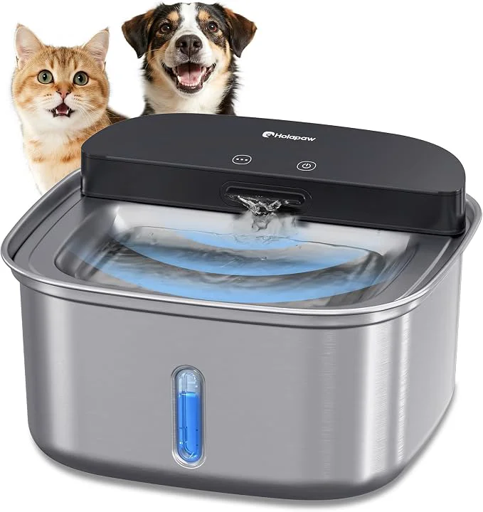 Versatile Wireless Cat Water Fountain Stainless Steel 128oz 3.78L Cordless Automatic Effective