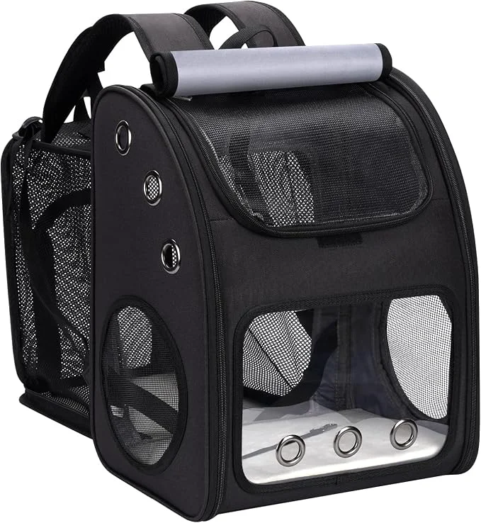 Enhanced Cat Backpack Carrier Expandable Pet Carrier Backpack Eco-Friendly
