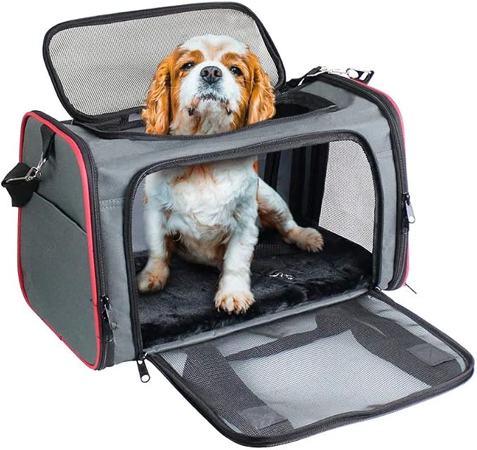 Soft-Sided Kennel Pet Carrier for Small Dogs Airline Cat Carriers Dog Detailed