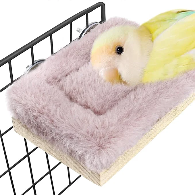 Exceptional Bird Hammock Bed for Cage Parrot Perch Wooden Parakeet Sleeping Platform Winter Proven