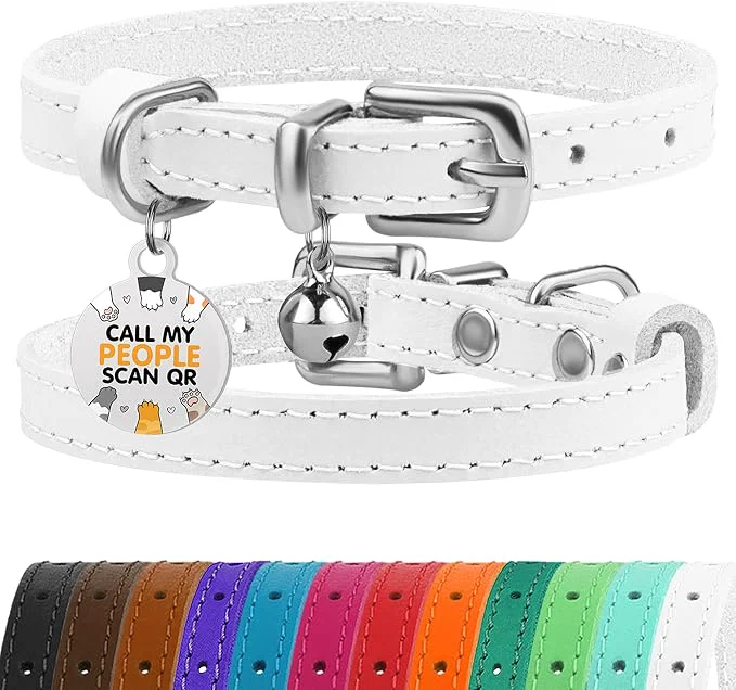 Specialty BRONZEDOG Leather Cat Collar Refined