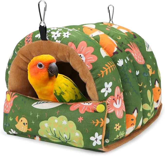 Fine Wontee Bird Nest House Winter Warm Snuggle Hut Bird Bed Hanging Hammock Organic