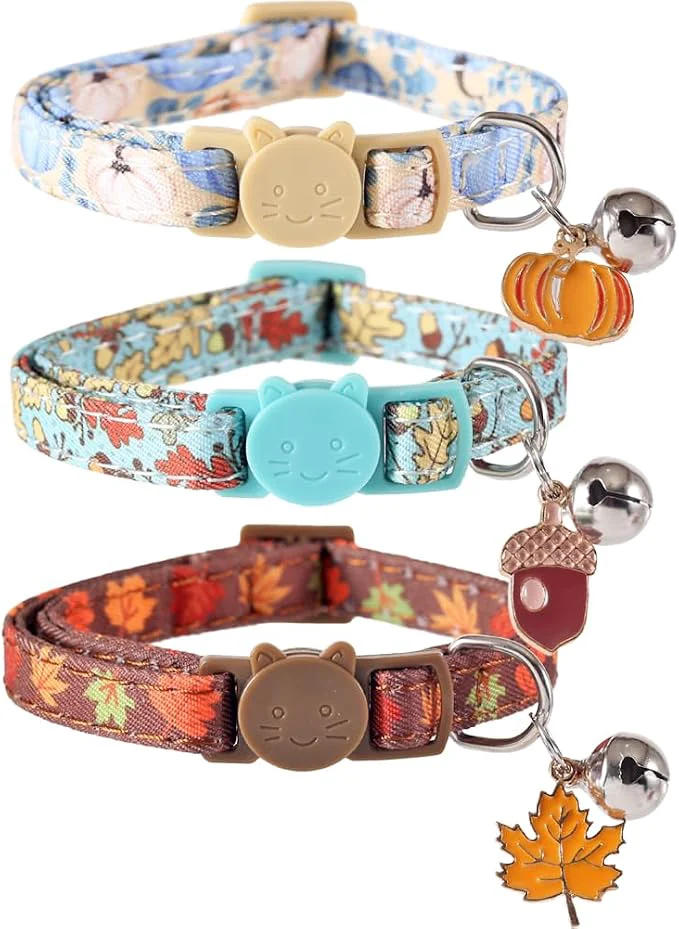 Traditional 3 Pack Thanksgiving Cat Collar Fall Autumn Holiday Selected