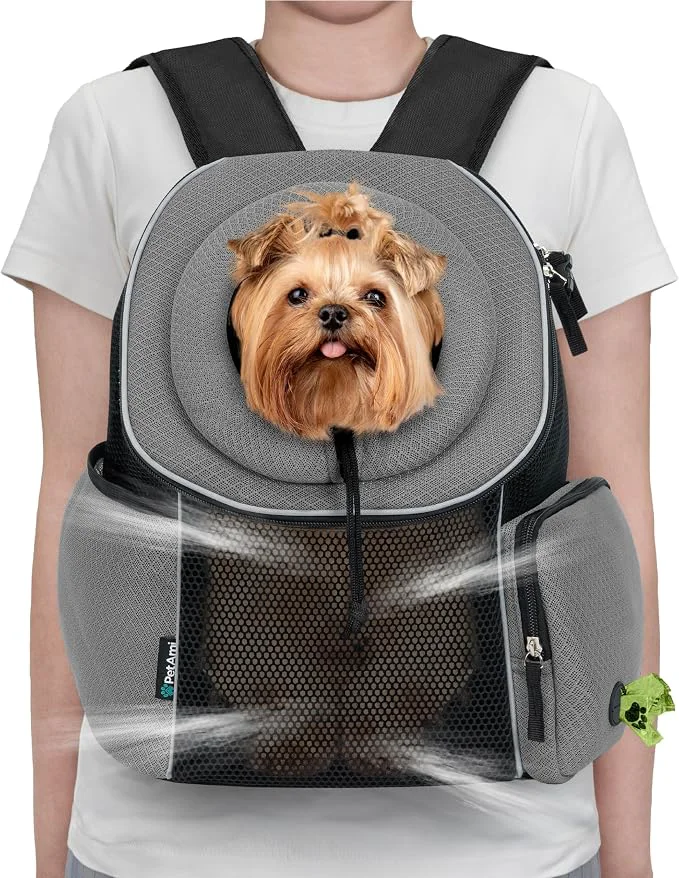 Practical PetAmi Front Carrier Backpack for Dogs and Cats High-End