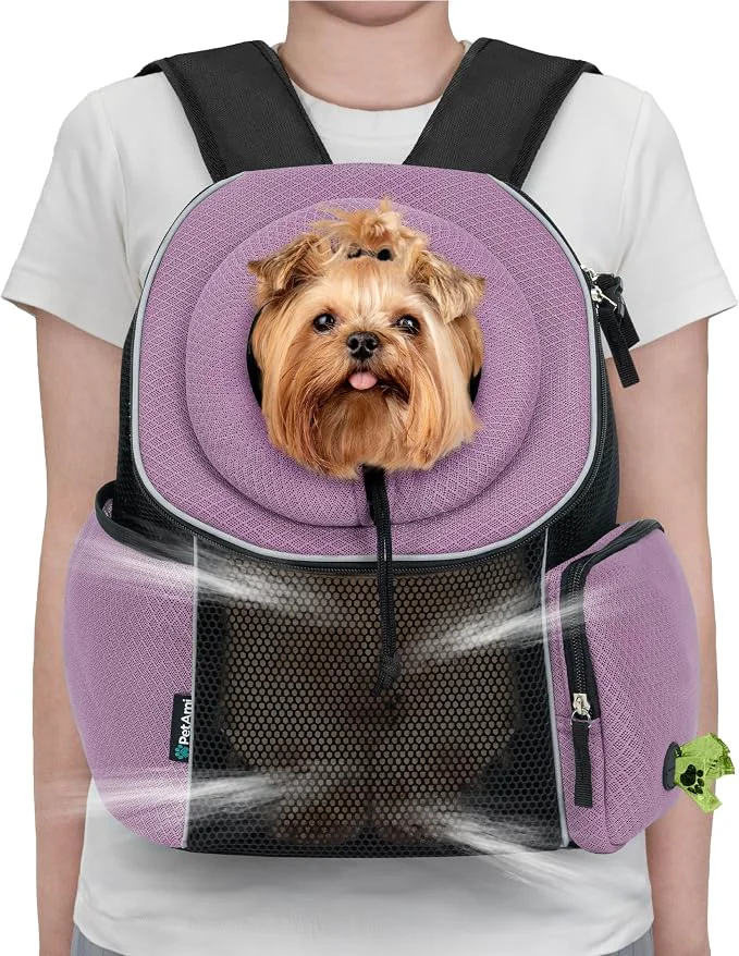 World-Class PetAmi Adjustable Cat Dog Front Chest Carrier Backpack Ventilated Official