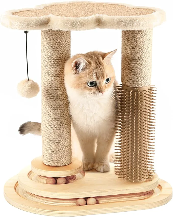 Trusted Made4Pets Cat Scratching Post Cat Self Groomer for Indoor Cats Cloud Soft Perch for Rest 17.5 Tall Natural Sisal Scratcher Cat Grooming Interactive Ball Track Toys for Small Cats KittensAbout ThisOverview Excellent