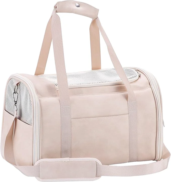 Stylish Fashion Leather Dog Carrier Cat Carrier Airline Pet Carrier Verified