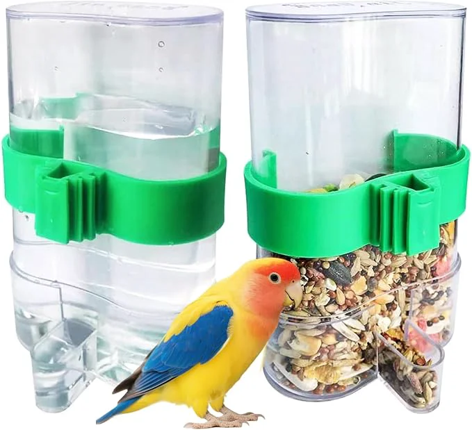 Powerful Automatic Bird Water Dispenser Parrot Water Feeder Bird Seed Food Container Safe