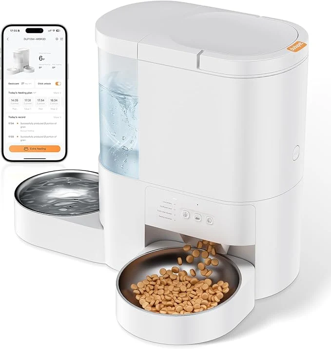 Recyclable Automatic Cat Feeder and Water 5G WiFi App Control Cat Food Dispenser Efficient
