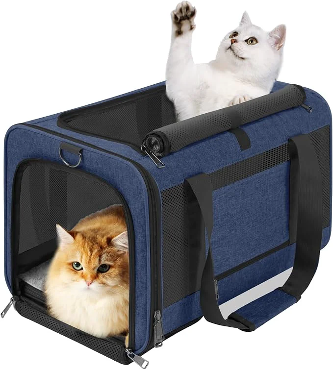 Breathable Dog Carrier Soft Cat Crates Large Cat 20 to 25 pounds Softsided Pet Car Travel Artisan