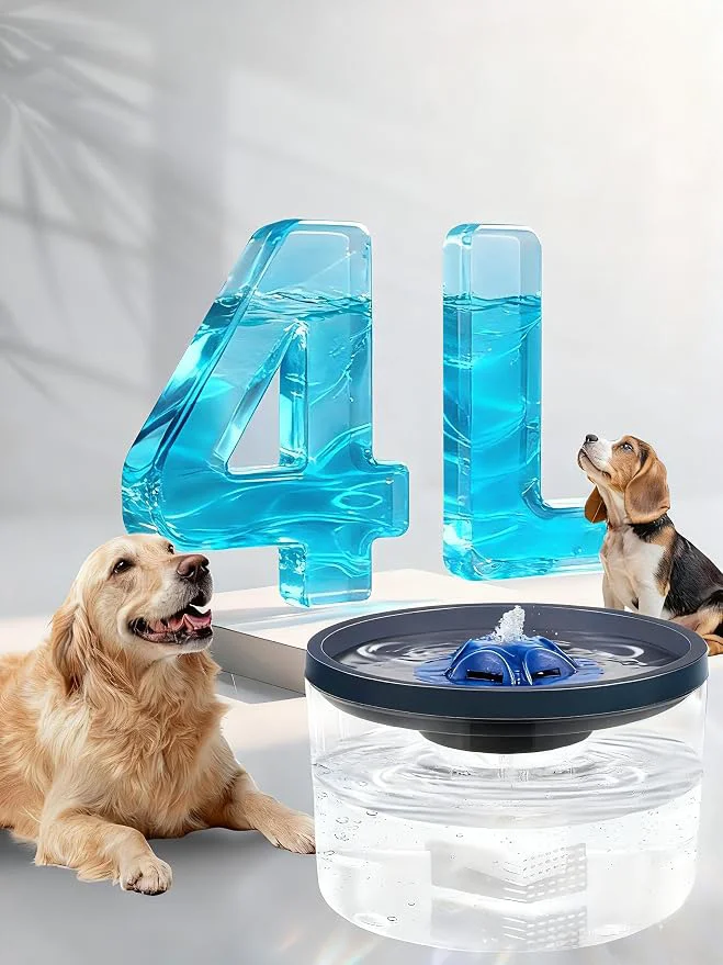 Next-Generation Dog Water Fountain 4L 135oz for Large Dogs Multiple Pets – Ultra-Quiet Pump Unique