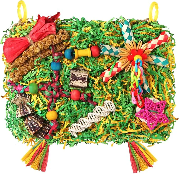 Durable Bird Toys Parakeet Toys Large-Sized Parrot Foraging Shredding Cage Hanging Exceptional