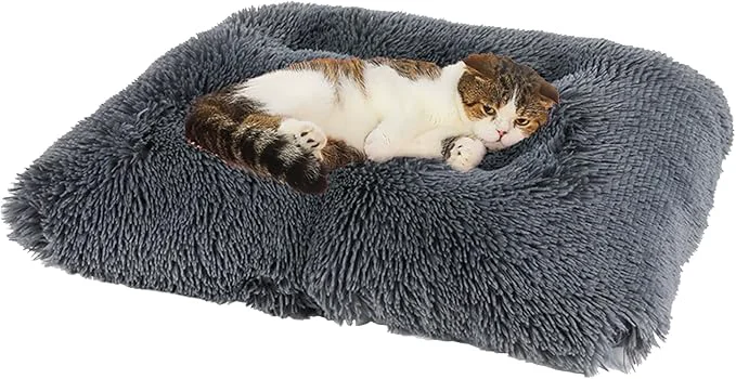 Trendy Washable Extra Large Medium Small Size Dog Cat Bed Indoor Calming Comfort Fluffy Self Warming Heated Couch Mat for Creat Cage Heating Sofa Pad Furniture for Big Sized Pet Puppy Bunny Rabbit CarAbout ThisOverview Outstanding