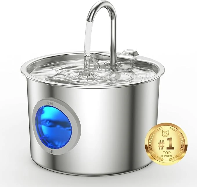 Carefully Designed Cat Water Fountain Advanced 304 Stainless Steel 2.2L 74oz with Detachable Tank Easy to Clean Automatic Pet Fountain Quiet Cats Water Dispenser Dogs 74oz Cat Fountain About ThisOverview World-Class