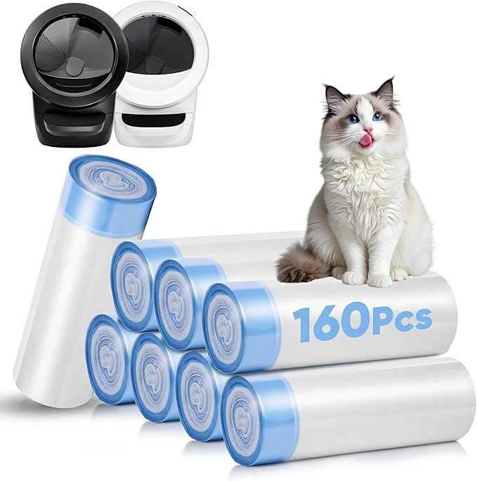 Casual 160 Count Cat Litter Box Liners Compatible with Litter Robot 3 4 Cat Litter Liners for Automatic Litter Box 10-12 Gallon Heavy Duty Waste Bags with Drawstrings 25.19 x 15.7 About ThisOverview Optimized