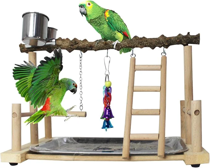 Dependable PINVNBY Bird Playground Birdcage Playstand Pet Bird Perch Platform Stand Parrot Powerful